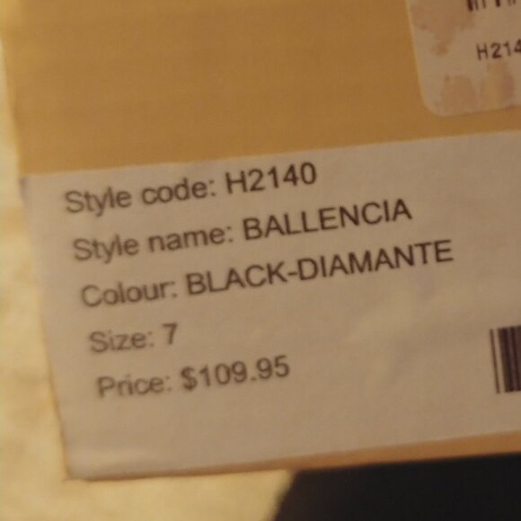 BRAND NEW Hello Molly Ballencia Black-Diamante Billini Heels Size 7 - Picture 4 of 11